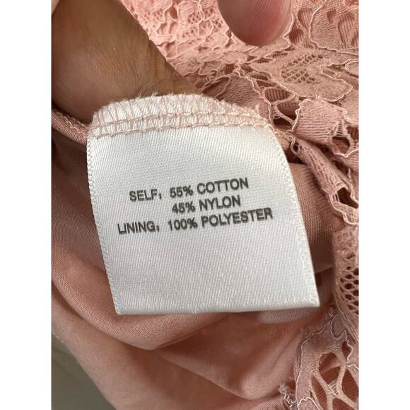 Rose + Olive Women's Pink Lace Blouse Size Small - Picture 3 of 4